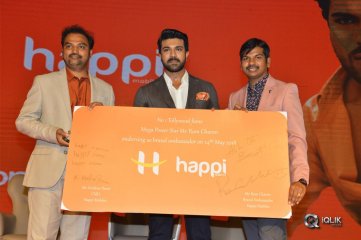 Happi Mobiles Brand Ambasidor as Ramcharan Pressmeet